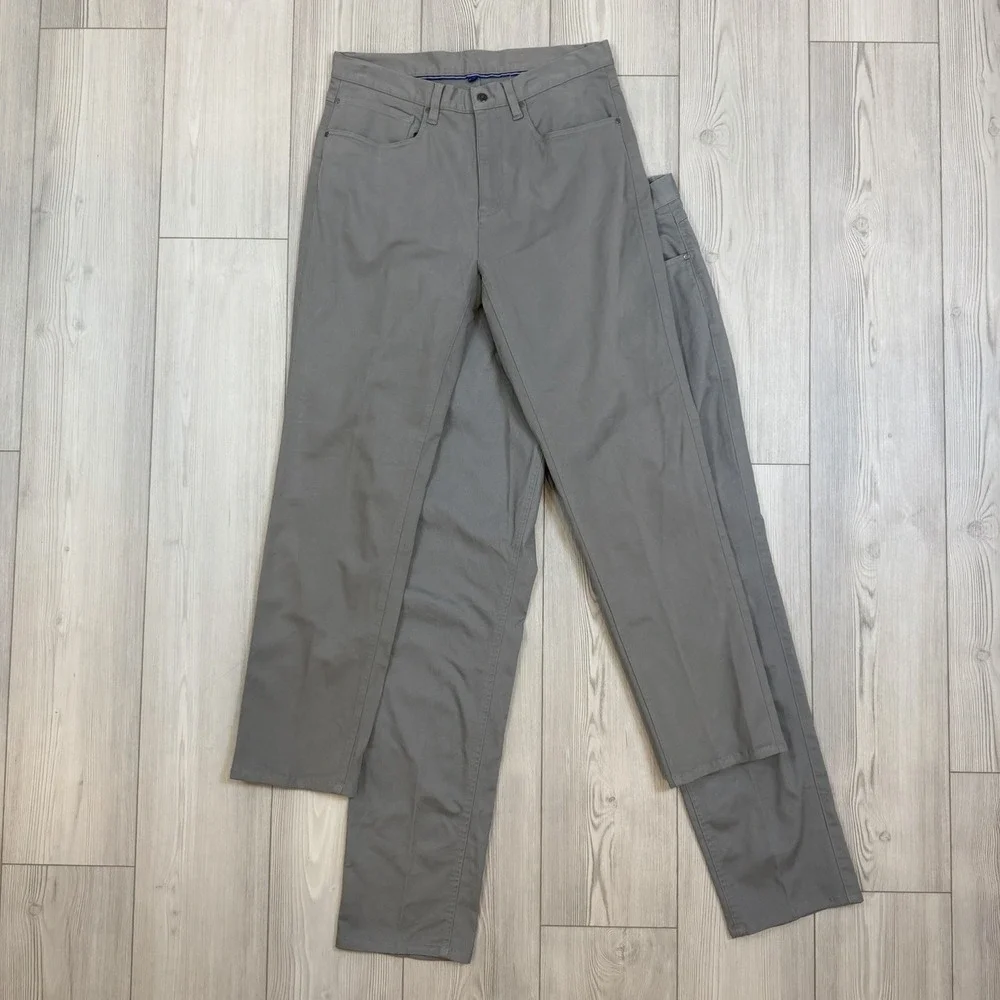 Lot Of 2 Mens Footjoy Straight‎ Leg Grays Pants 33x32 Pockets
